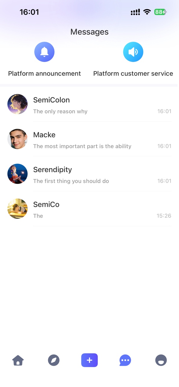 Messages Center